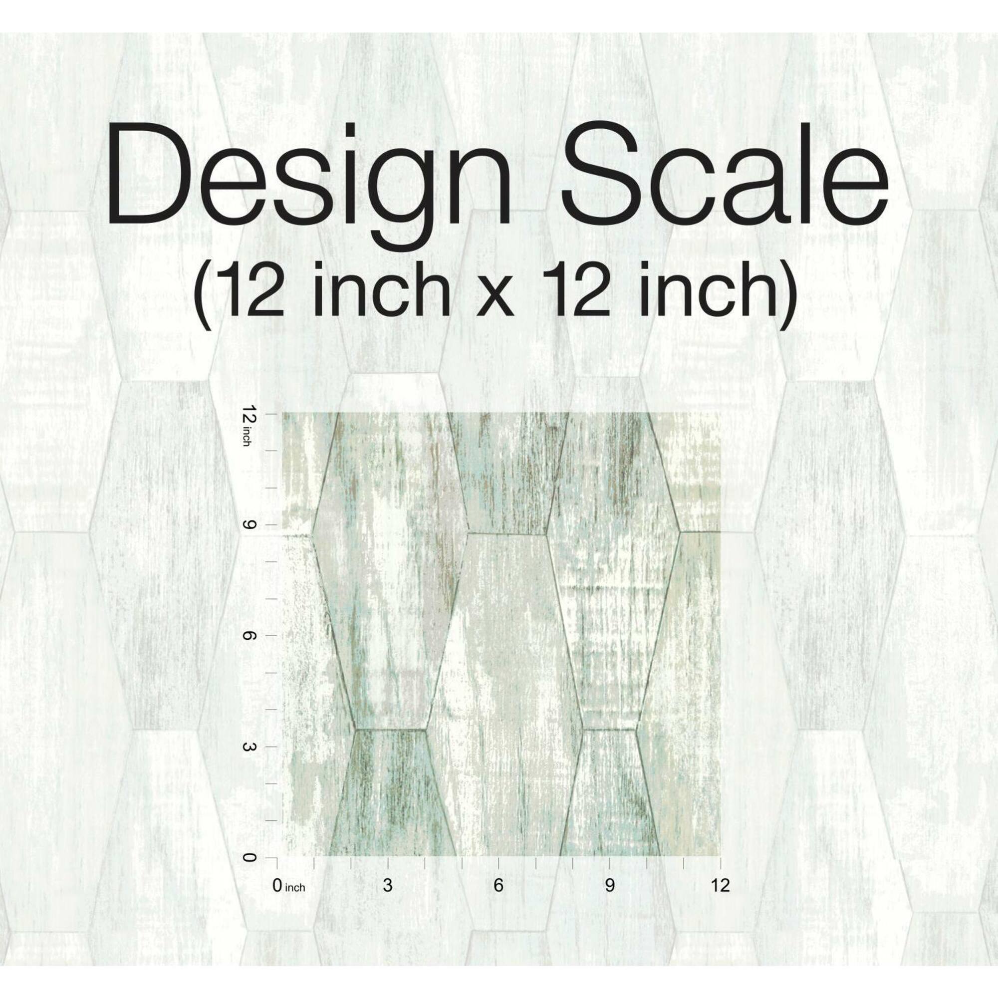 RoomMates Wood Hexagon Tile Peel & Stick Wallpaper